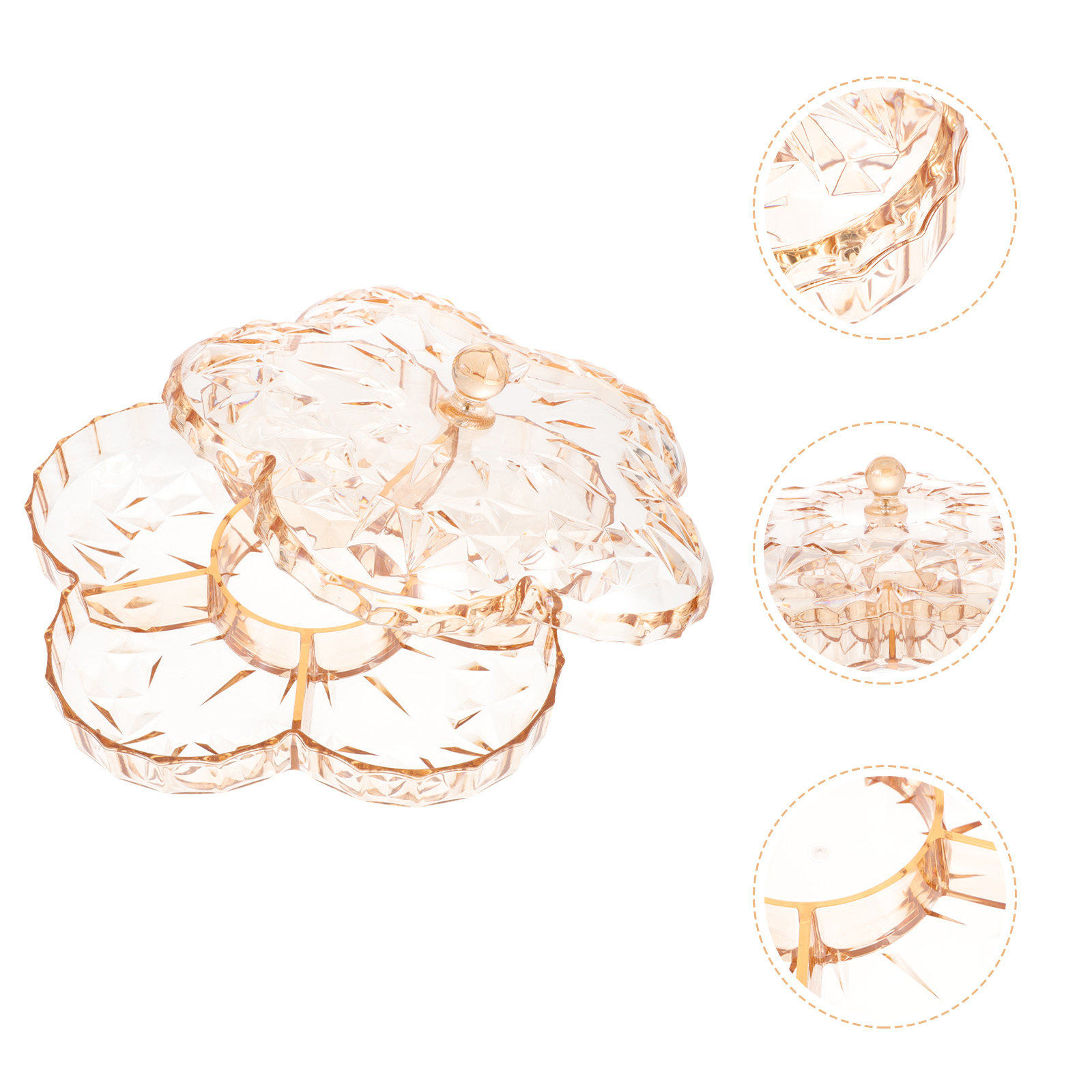 Quality Food Snacks - 1Pcs Transparent Fruit Storage Tray High