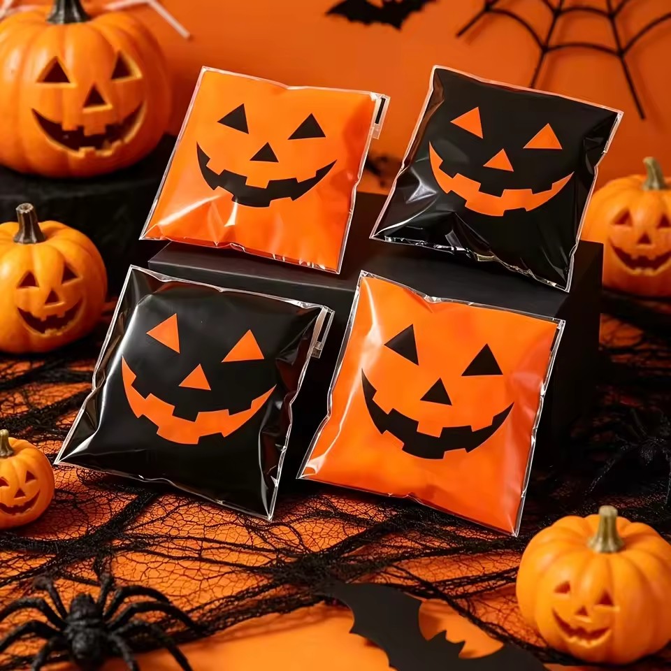 50/100pcs Halloween Black Oran - Food Snacks Gifts 评论和价格