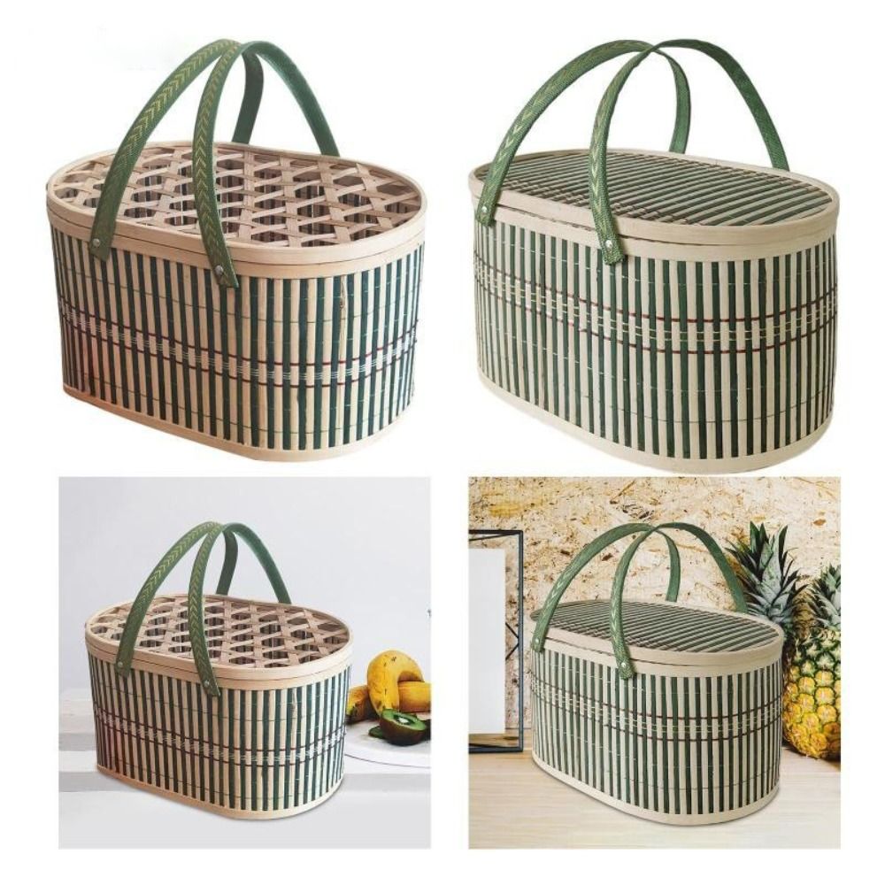 Durable Handmade Bamboo Basket - Food Snacks Gifts 评论和价格