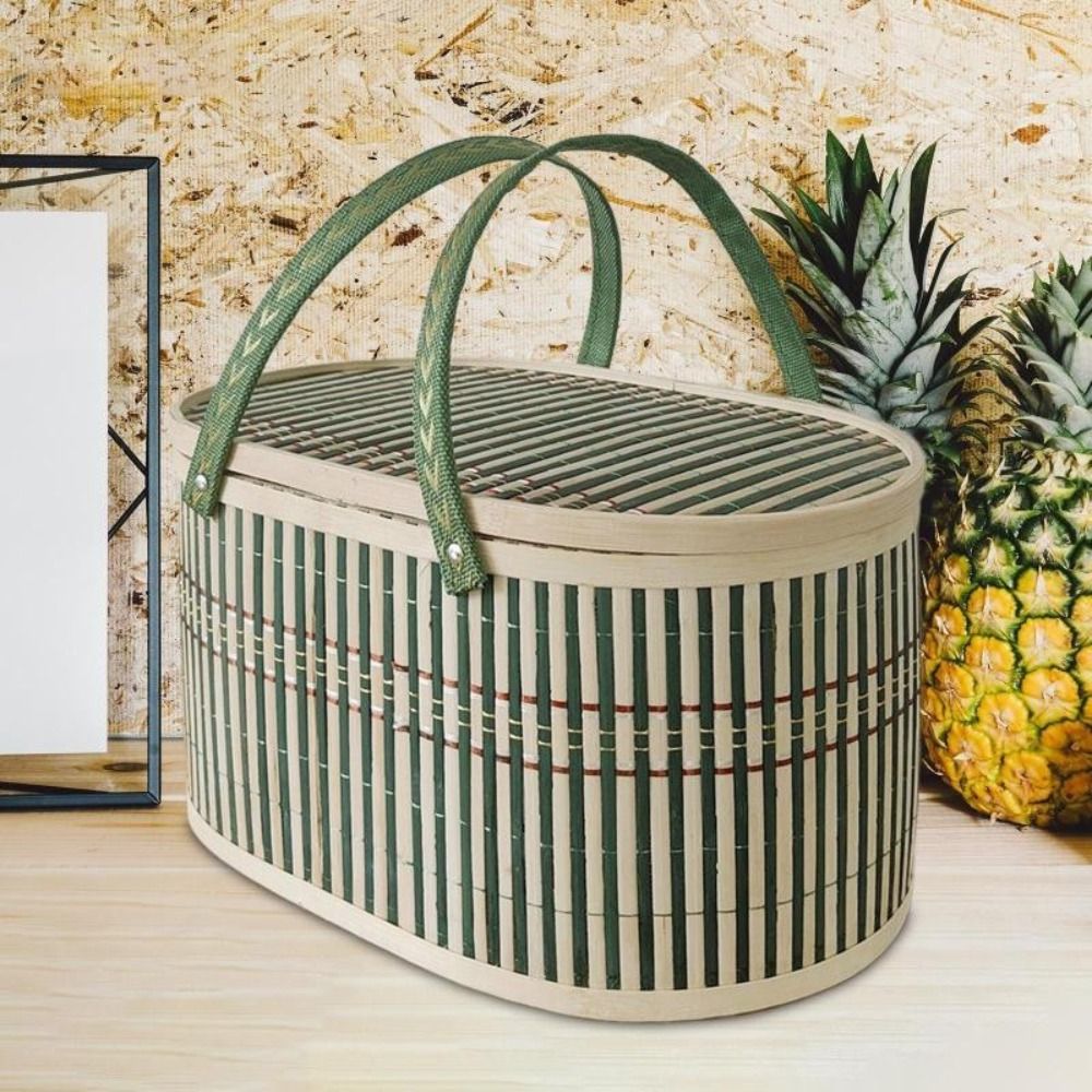 Durable Handmade Bamboo Basket - Food Snacks Gifts 评论和价格