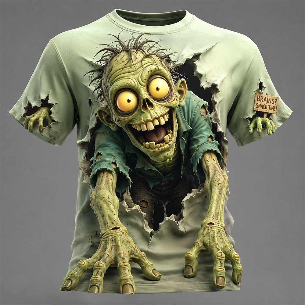 Men's Spring Summer 3D Printed - Zombie Snacks 评论和价格