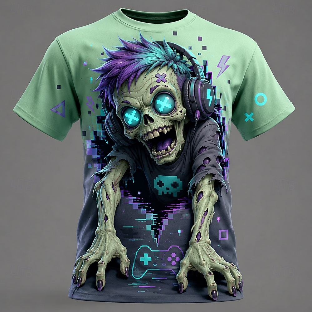 Men's Spring Summer 3D Printed - Zombie Snacks 评论和价格