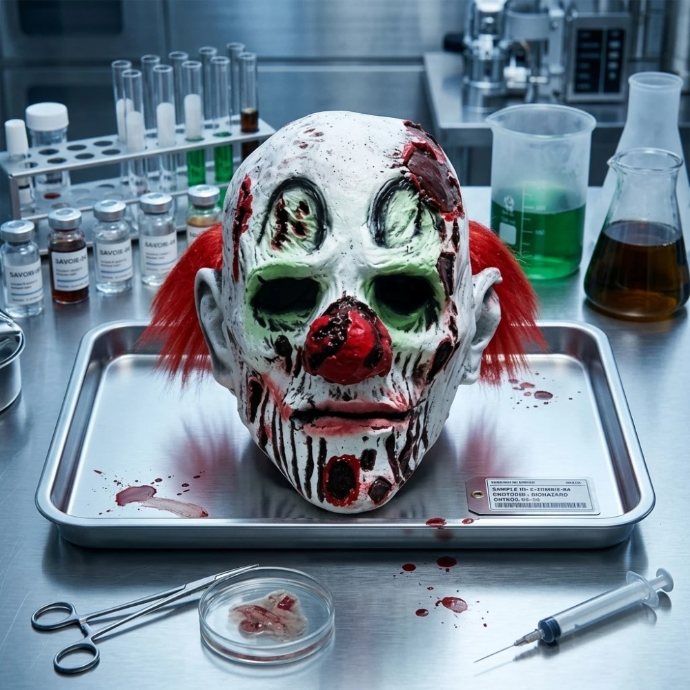 Horror Latex Mask Long Hair Ev - Zombie Snacks 评论和价格