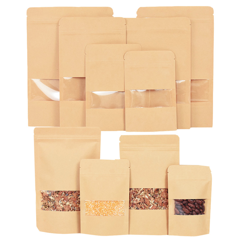 20/50pcs Kraft Paper Zip Lock  - Food Snacks Gifts 评论和价格