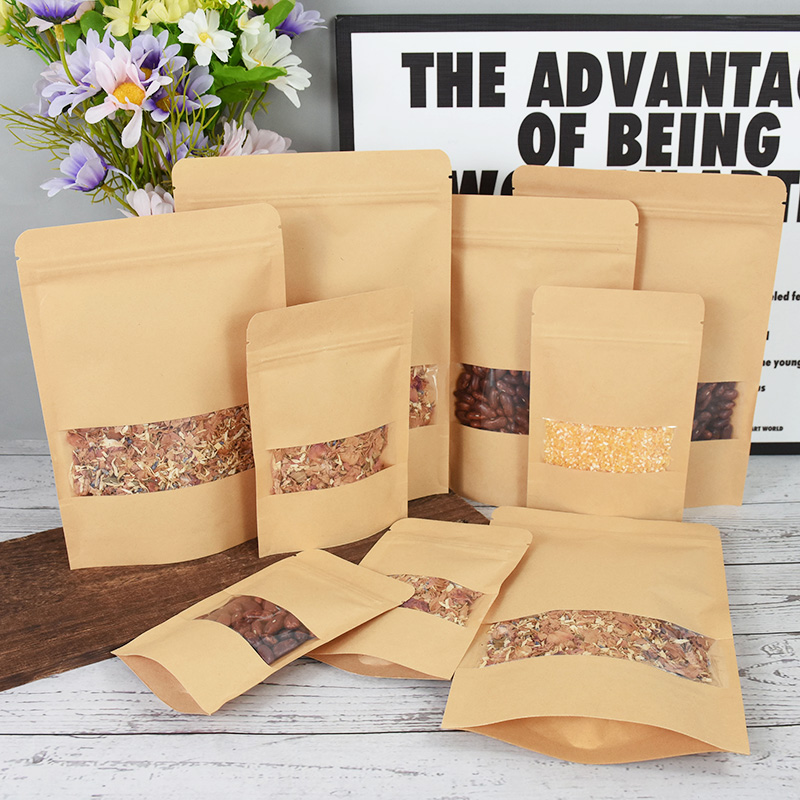 20/50pcs Kraft Paper Zip Lock  - Food Snacks Gifts 评论和价格