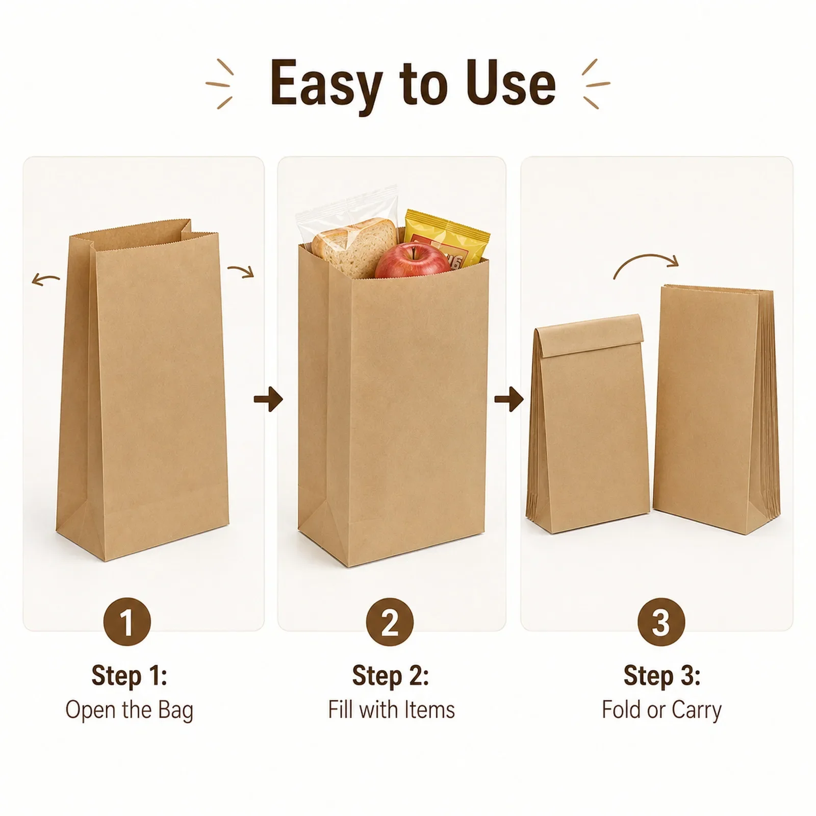 10-30Pcs Small Brown Kraft Pap - Food Snacks Gifts 评论和价格